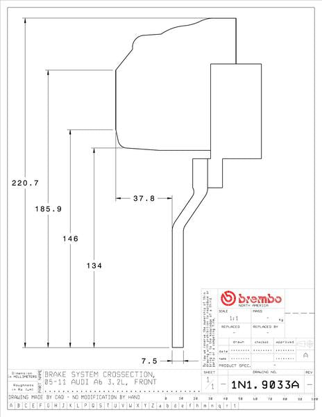 brembo GT-KIT AUDI A6(C6) 2004〜2011 1N1.9033A/1N2.9033A
