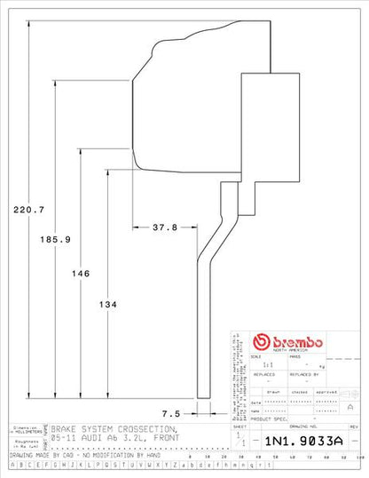 brembo GT-KIT AUDI A6(C6) 2004〜2011 1N1.9033A/1N2.9033A