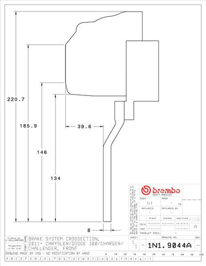 brembo GT-KIT DODGE チャージャー 2011〜 1N1.9044A/1N2.9044A