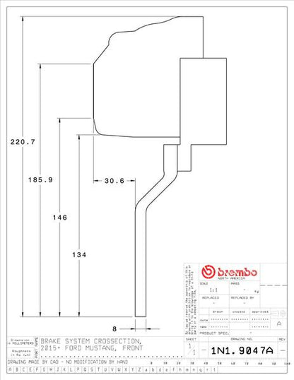 brembo GT-KIT FORD マスタング 2015〜 1N1.9047A/1N2.9047A