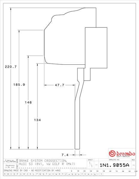 brembo GT-KIT VOLKSWAGEN ゴルフVII 2014〜2019 1N1.9055A/1N2.9055A