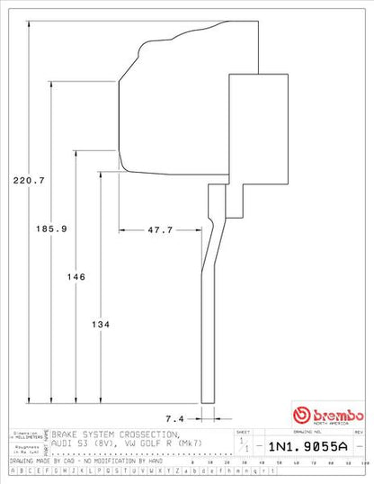 brembo GT-KIT VOLKSWAGEN ゴルフVII 2014〜2019 1N1.9055A/1N2.9055A