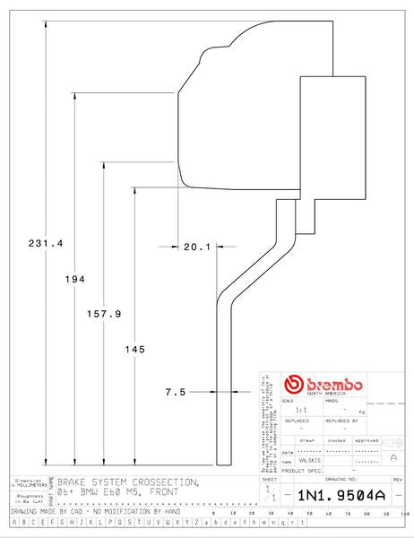brembo GT-KIT BMW M6 E63 2006〜2011 1N1.9504A/1N2.9504A