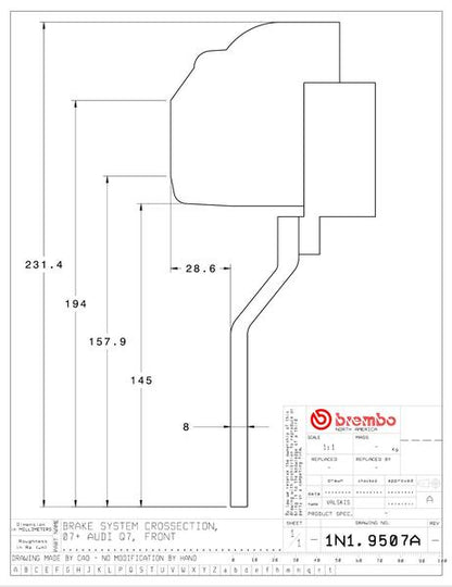 brembo GT-KIT AUDI Q7(4L) 2007〜2015 1N1.9507A/1N2.9507A
