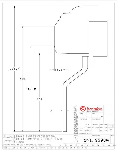 brembo GT-KIT LAMBORGHINI ムルシエラゴ 2001〜2004 1N1.9508A/1N2.9508A