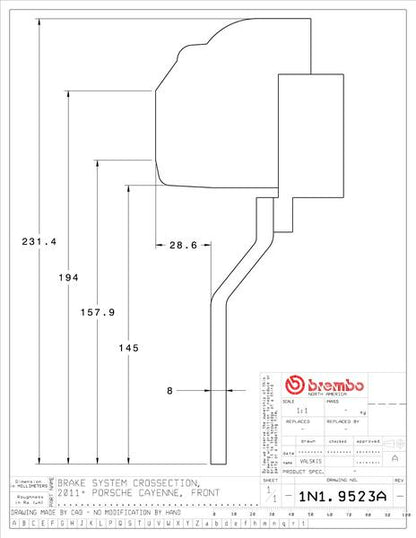 brembo GT-KIT PORSCHE 958カイエン 2011〜2018 1N1.9523A/1N2.9523A