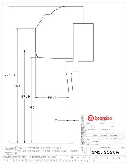 brembo GT-KIT FERRARI F430 スクーデリア 2008〜2009 1N1.9526A/1N2.9526A