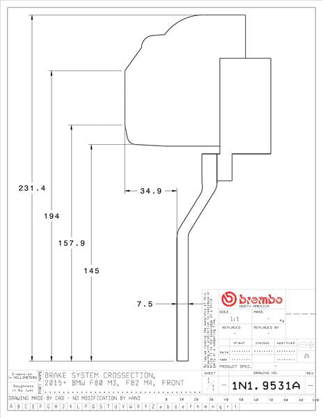brembo GT-KIT BMW M2 F87 2015〜 1N1.9531A/1N2.9531A