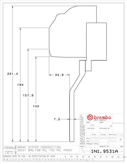 brembo GT-KIT BMW M4 F80 2015〜 1N1.9531A/1N2.9531A