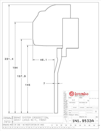 brembo GT-KIT レクサス RC F 2015〜 1N1.9532A/1N2.9532A