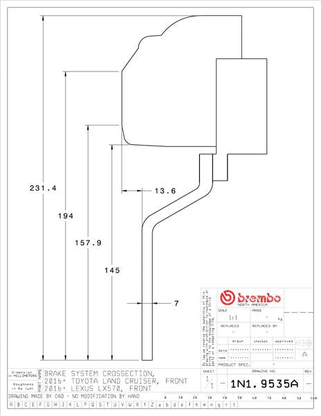 brembo GT-KIT レクサス LX570 2015〜 1N1.9535A/1N2.9535A
