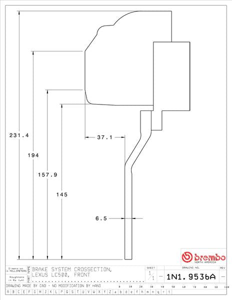 brembo GT-KIT レクサス LC500 2017〜 1N1.9536A/1N2.9536A