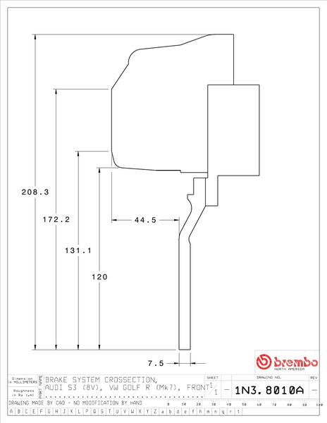 brembo GT-KIT VOLKSWAGEN ゴルフVIII 2022〜 1N3.8010A