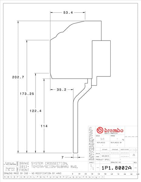 brembo GT-KIT スバル BRZ 2012〜2019 1P1.8002A/1P2.8002A
