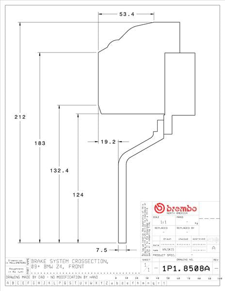 brembo GT-KIT BMW Z4 E89 2009〜2018 1P1.8508A