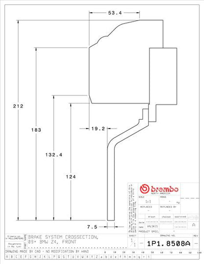 brembo GT-KIT BMW Z4 E89 2009〜2018 1P1.8508A