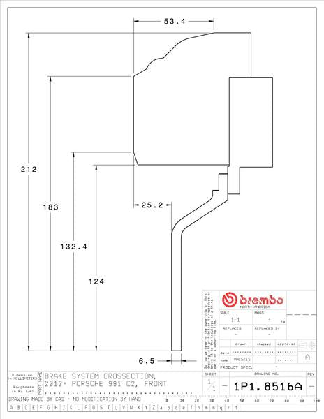 brembo GT-KIT PORSCHE 991 2012〜2016 1P1.8516A