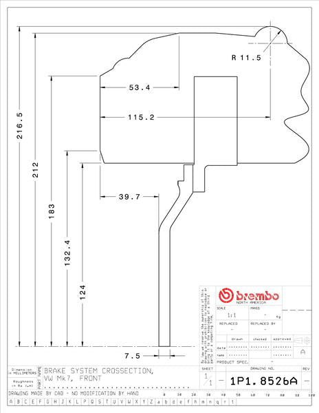 brembo GT-KIT AUDI A3 8V 2013〜 1P1.8526A