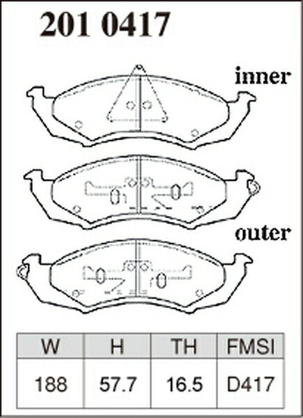 DIXCEL ブレーキパッド Zタイプ FORD サンダーバード TB381/TB501 1989〜1993 フロント左右セット 2010417