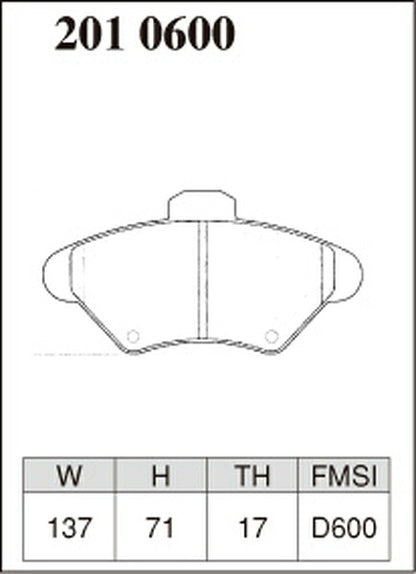 DIXCEL ブレーキパッド ESタイプ FORD マスタング 1FAF42/1FAF142/1FAF145 1994〜1999 フロント左右セット 2010600