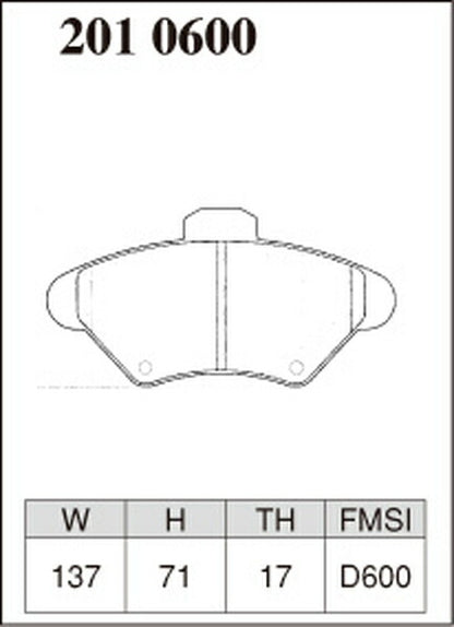 DIXCEL ブレーキパッド Mタイプ FORD マスタング 1FAF42/1FAF142/1FAF145 1994〜1999 フロント左右セット 2010600