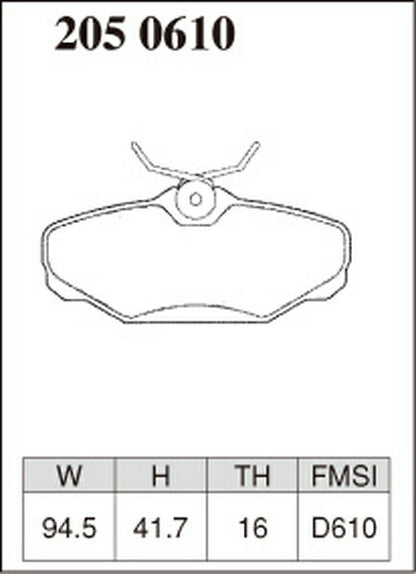 DIXCEL ブレーキパッド Pタイプ FORD トーラス FA5U2/TS382/FA542 1993 リア左右セット 2050610