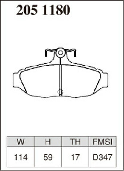 DIXCEL ブレーキパッド Mタイプ FORD トーラス FA5U1/TS301/TS381/FA541 1988〜1992 リア左右セット 2051180