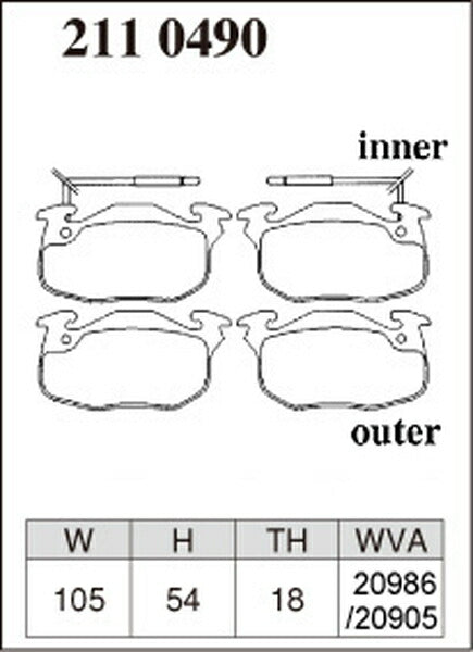 DIXCEL ブレーキパッド Zタイプ RENAULT R21 K481/K482/L481/L482/L483/L48D/L48E 1986〜1996 フロント左右セット 2110490