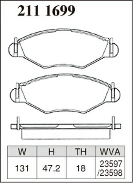 DIXCEL ブレーキパッド Zタイプ PEUGEOT 206 T14/T14A/T1KFW 2000/10〜2007/03 フロント左右セット 2111699