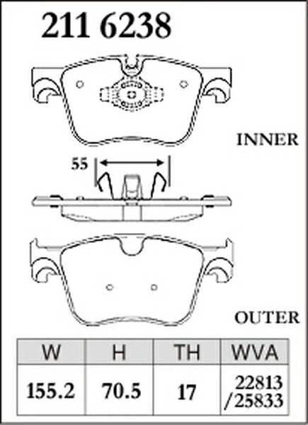 DIXCEL ブレーキパッド Zタイプ PEUGEOT 508/508 SW R85G06 2018/11〜2021/05 フロント左右セット 2116238