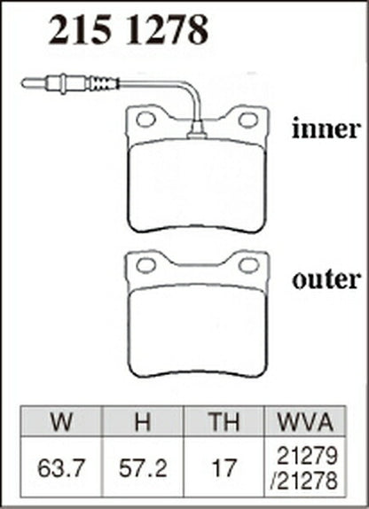 DIXCEL ブレーキパッド Zタイプ PEUGEOT 605 6SK/Z6NV 1990〜2002/02 リア左右セット 2151278