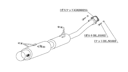 フォレスター SG5 マフラー 柿本改 ハイパーフルメガN1+Rev. B31322