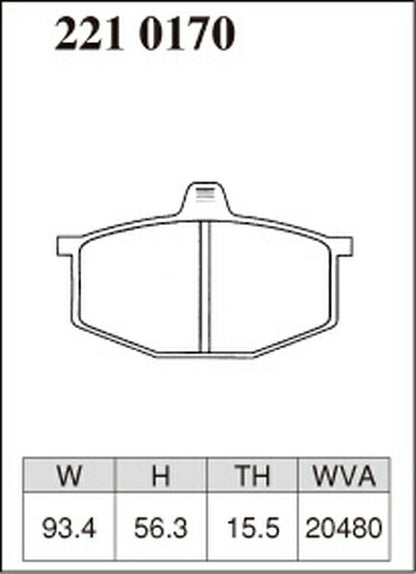 DIXCEL ブレーキパッド Mタイプ RENAULT R5 1222/1392/1227/1397/1229/1399 1972〜1985 フロント左右セット 2210170