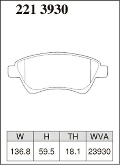 DIXCEL ブレーキパッド ESタイプ RENAULT メガーヌII(カブリオレ) EMF4 2005/01〜2005/09 フロント左右セット 2213930