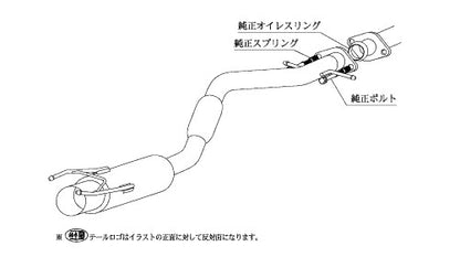柿本改 HYPER FULLMEGA N1+ Rev. アルテッツァ GF GH-SXE10 1998/10〜2005/7 【T31344】 マフラー カキモト カキモト ハイパーフルメガN1プラス レブ
