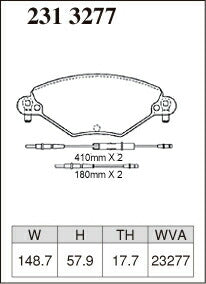 DIXCEL ブレーキパッド Pタイプ シトロエン C5  C5ブレイク C5ツアラー X4RFN X4RFNW X3RFJ 01/07〜08/10 【2313277】 フロント左右セット