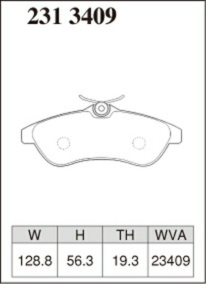 DIXCEL ブレーキパッド Mタイプ CITROEN C3 A31KFU 2006/03〜2010/05 フロント左右セット 2313409