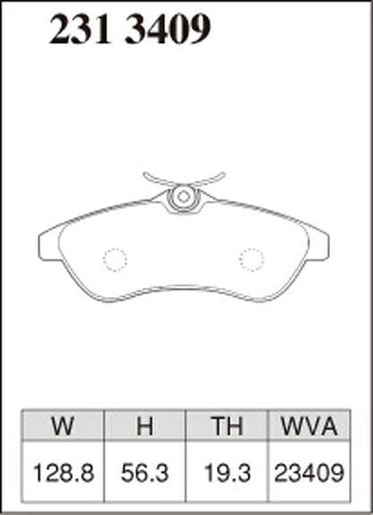 DIXCEL ブレーキパッド Zタイプ CITROEN C2 A6NFU 2004/03〜2006/06 フロント左右セット 2313409