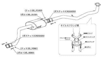 柿本改 センターパイプ ダイハツ ムーヴコンテカスタム DBA-L575S 2008/08〜2010/03 DCP310