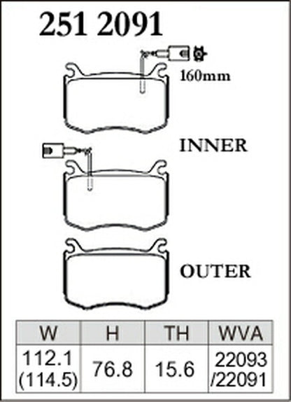 DIXCEL ブレーキパッド Zタイプ ALFA ROMEO ジュリア 95222 2019/04〜2019/10 フロント左右セット 2512091