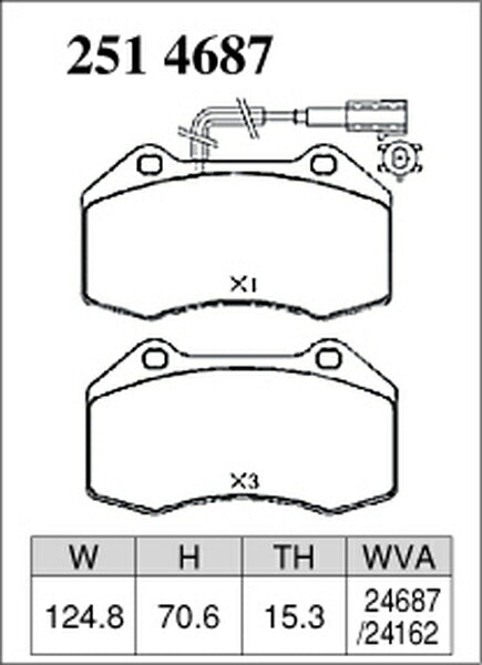DIXCEL ブレーキパッド REタイプ ALFA ROMEO ミト 955141 2009/05〜 フロント左右セット 2514687