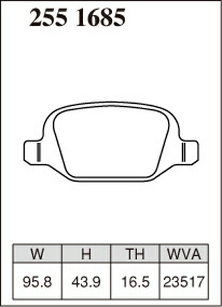 DIXCEL ブレーキパッド RNタイプ ALFA ROMEO 156スポーツワゴン 932BXB 2002/07〜2003/11 リア左右セット 2551685