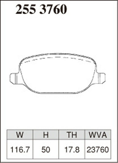 DIXCEL ブレーキパッド Zタイプ ALFA ROMEO スパイダー 93932S 2006/10〜 リア左右セット 2553760