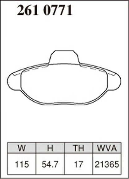 DIXCEL ブレーキパッド Mタイプ FIAT プント 176AR2/176AR5 1993〜1997 フロント左右セット 2610771