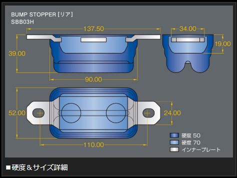 Genb バンプストッパー リア トヨタ ハイエース TRH200/KDH200/GDH200系 SBB03H