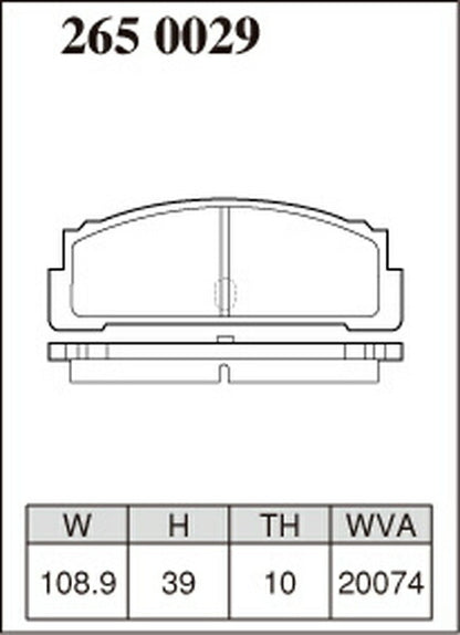 DIXCEL ブレーキパッド Mタイプ FIAT X1/9 1972〜1982 リア左右セット 2650029