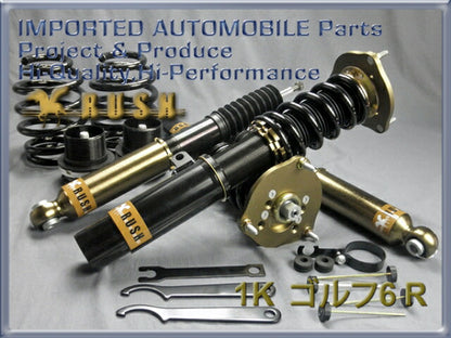 RUSH IMPORT CLASS フォルクスワーゲン ゴルフ6 R 1KCDLF 2009〜2013 車高調キット 1台分セット