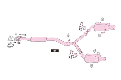 FUJITSUBO legalis Legalis R typeEVOLUTION SV レガシィB4 CBA-BL5 H18.5〜H21.5（2006.5〜2009.5） 【760-64068】 マフラー フジツボ レガリスR