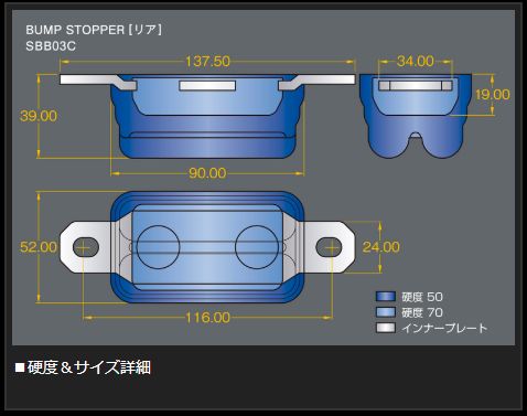 Genb バンプストッパー リア ニッサン NV350キャラバン E26 SBB03C