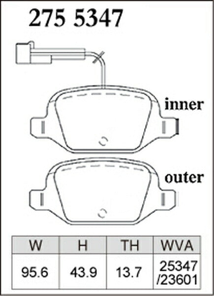 DIXCEL ブレーキパッド Zタイプ ABARTH 595 312142 2013/10〜 リア左右セット 2755347